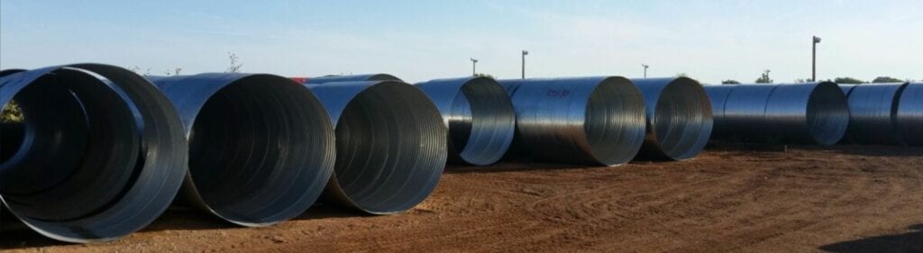 Oklahoma tinhorn metal pipes drainage pond elbows